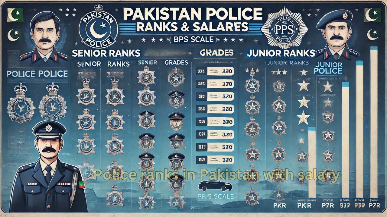 Police ranks in Pakistan with salary